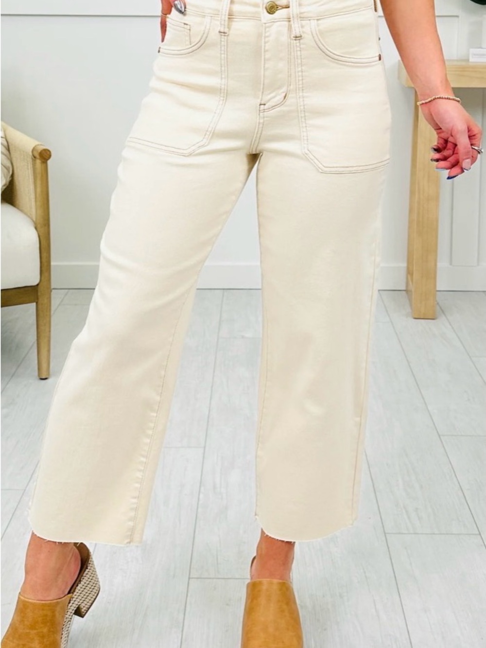 Judy Blue Women’s Cropped Relaxed Wide-Leg Jeans